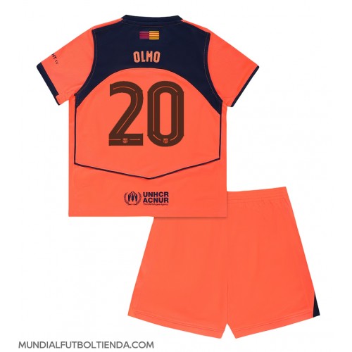 Camiseta Barcelona Dani Olmo #20 Tercera Equipación Replica 2025-26 para niños mangas cortas (+ Pantalones cortos)